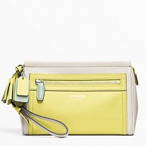 Leather Coach wristlet